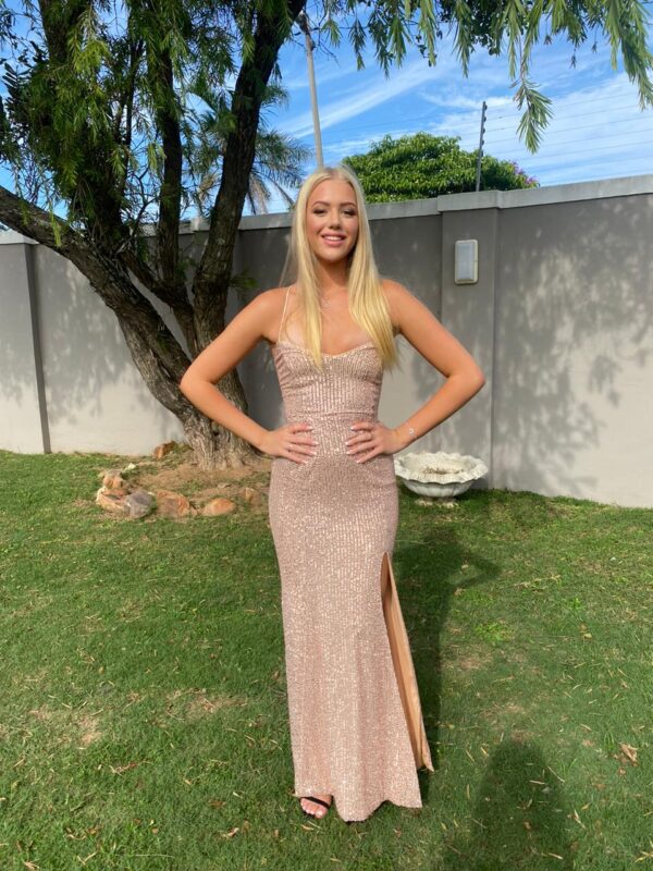 Champagne Sequin Dress