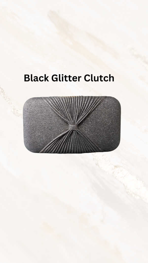 Black Glitter Clutch
